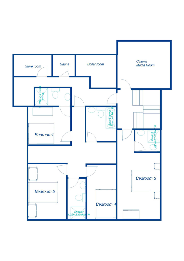 Chalet Marais Rouge Verbier Floor Plan 1